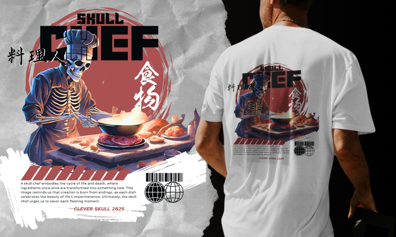Camiseta Skull Cheff - Imagen 3